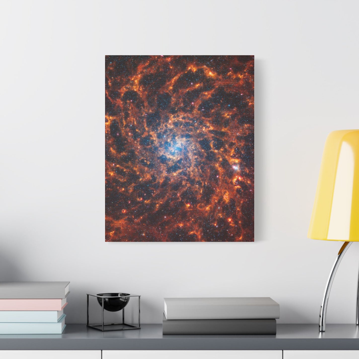 Spiral Galaxy IC 5332, Satin Canvas, Stretched