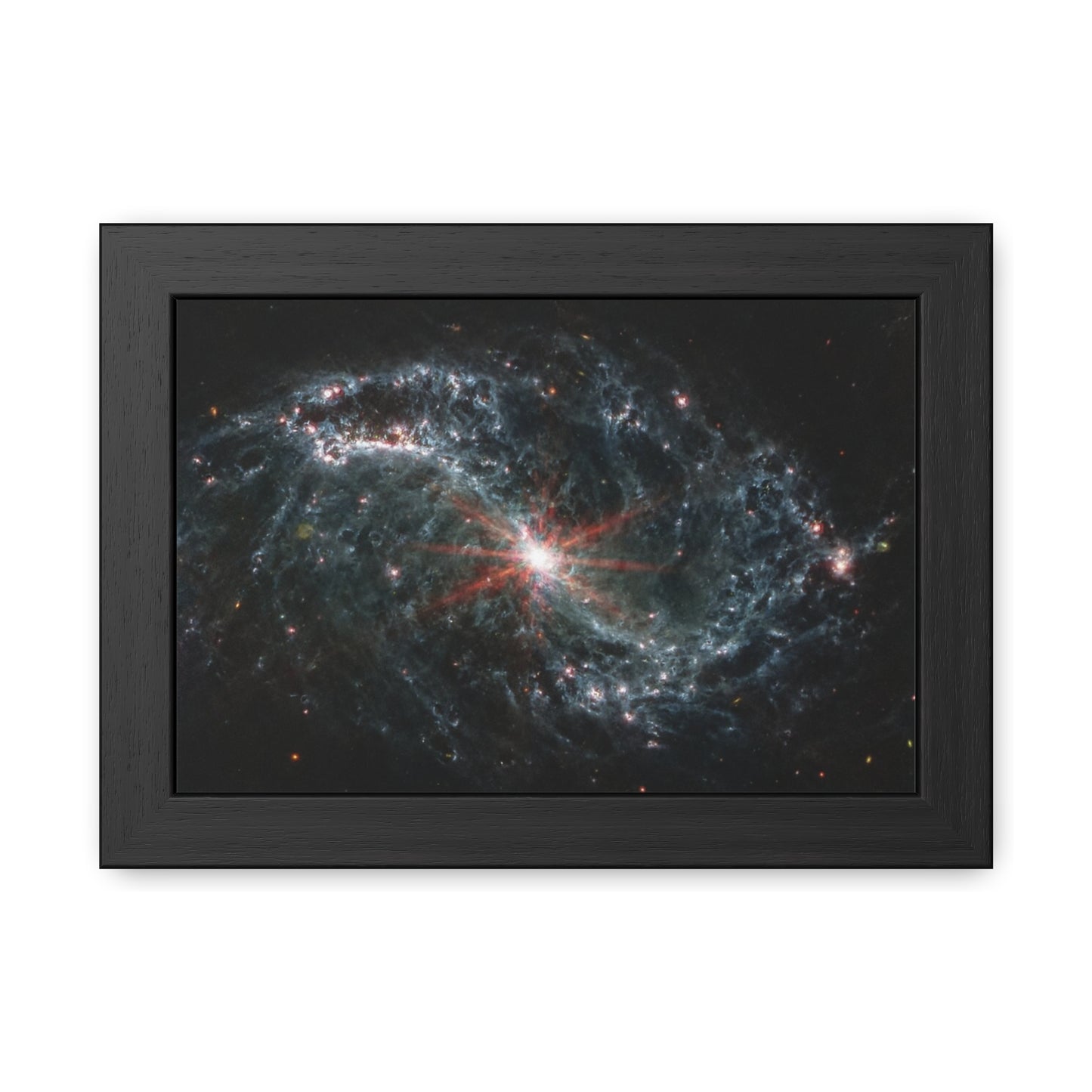 Intricate Networks of Gas and Dust in Nearby Galaxies, Hand Crafted Wooden Framed Poster