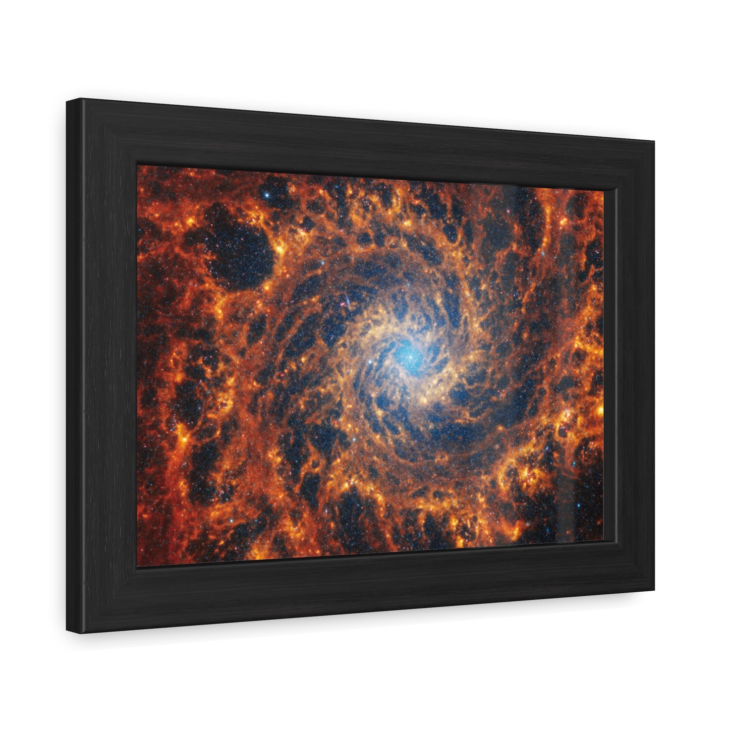 Spiral Galaxy NGC 628, Hand Crafted Wooden Framed Poster