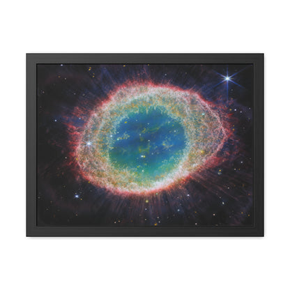 Ring Nebula, Hand Crafted Wooden Framed Poster