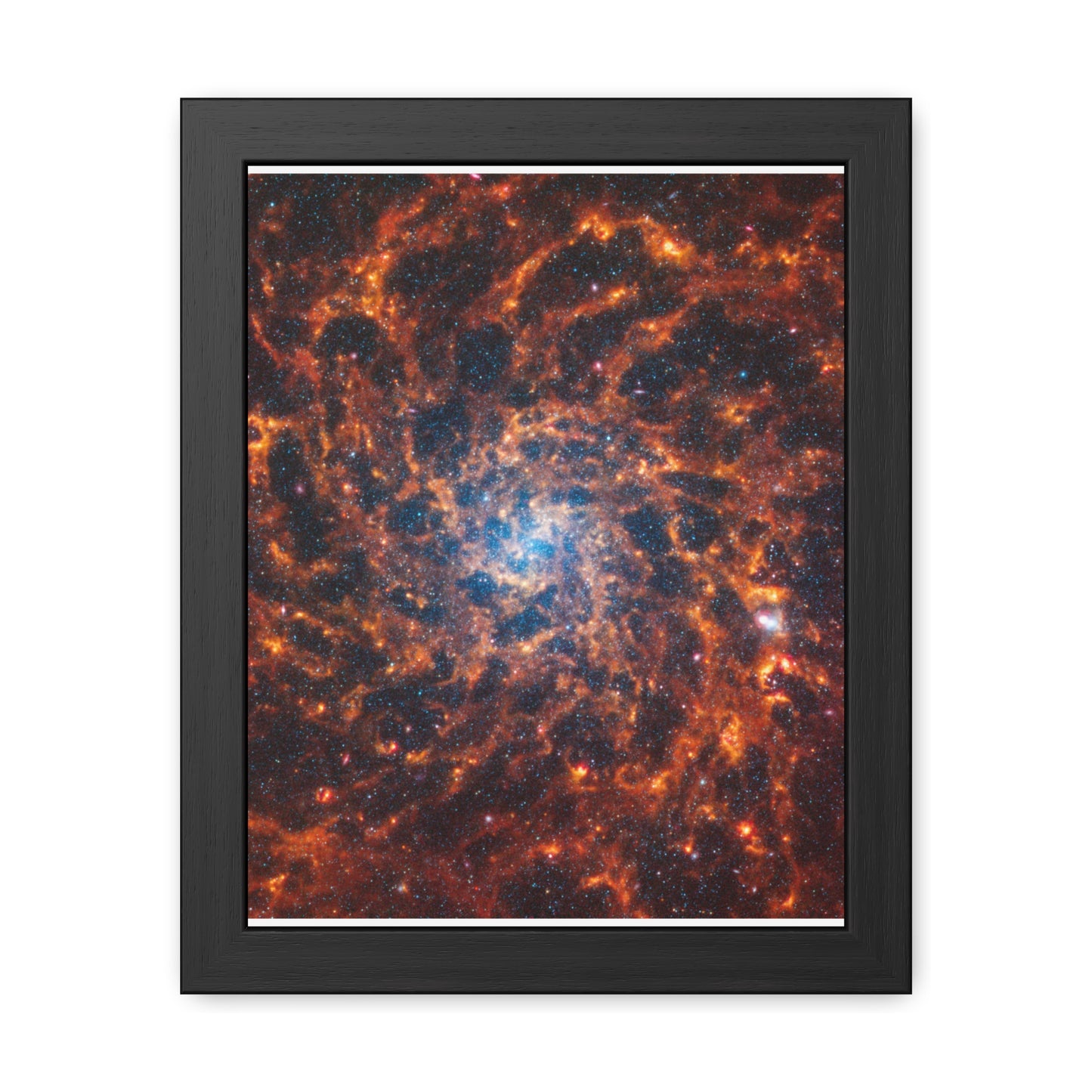 Spiral Galaxy IC 5332, Hand Crafted Wooden Framed Poster