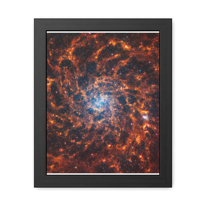 Spiral Galaxy IC 5332, Hand Crafted Wooden Framed Poster