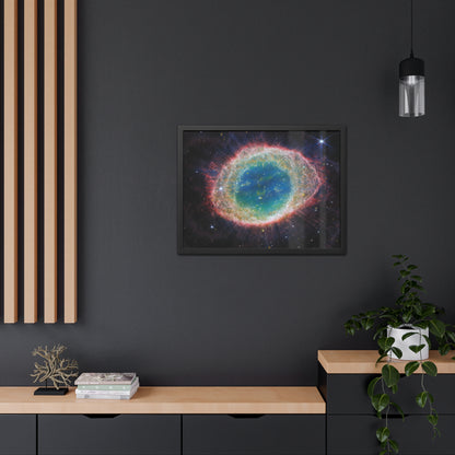 Ring Nebula, Hand Crafted Wooden Framed Poster