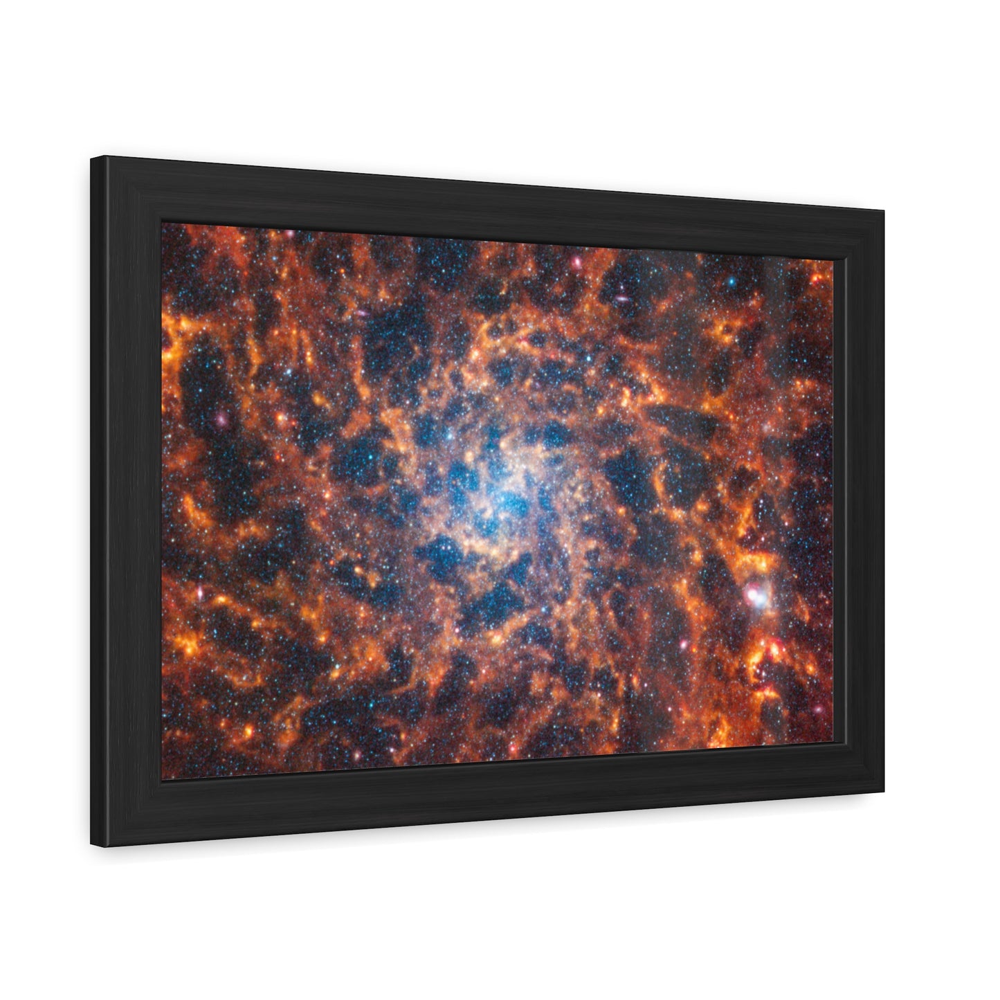 Spiral Galaxy IC 5332, Hand Crafted Wooden Framed Poster