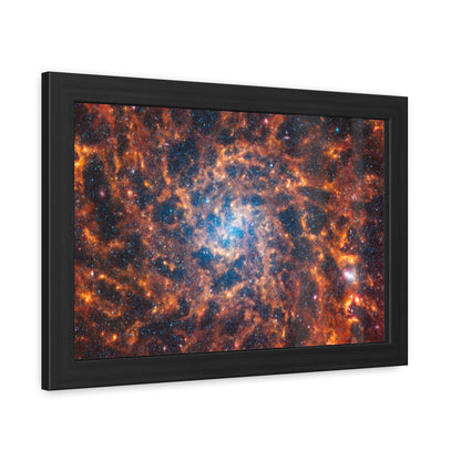 Spiral Galaxy IC 5332, Hand Crafted Wooden Framed Poster