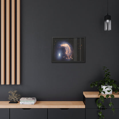 Interacting Galaxies Arp 142, Hand Crafted Wooden Framed Poster