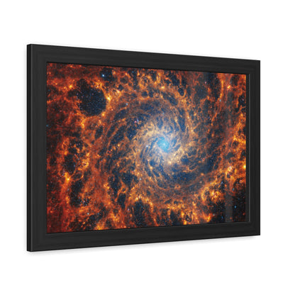 Spiral Galaxy NGC 628, Hand Crafted Wooden Framed Poster