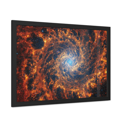 Spiral Galaxy NGC 628, Hand Crafted Wooden Framed Poster