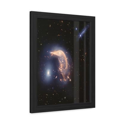 Interacting Galaxies Arp 142, Hand Crafted Wooden Framed Poster