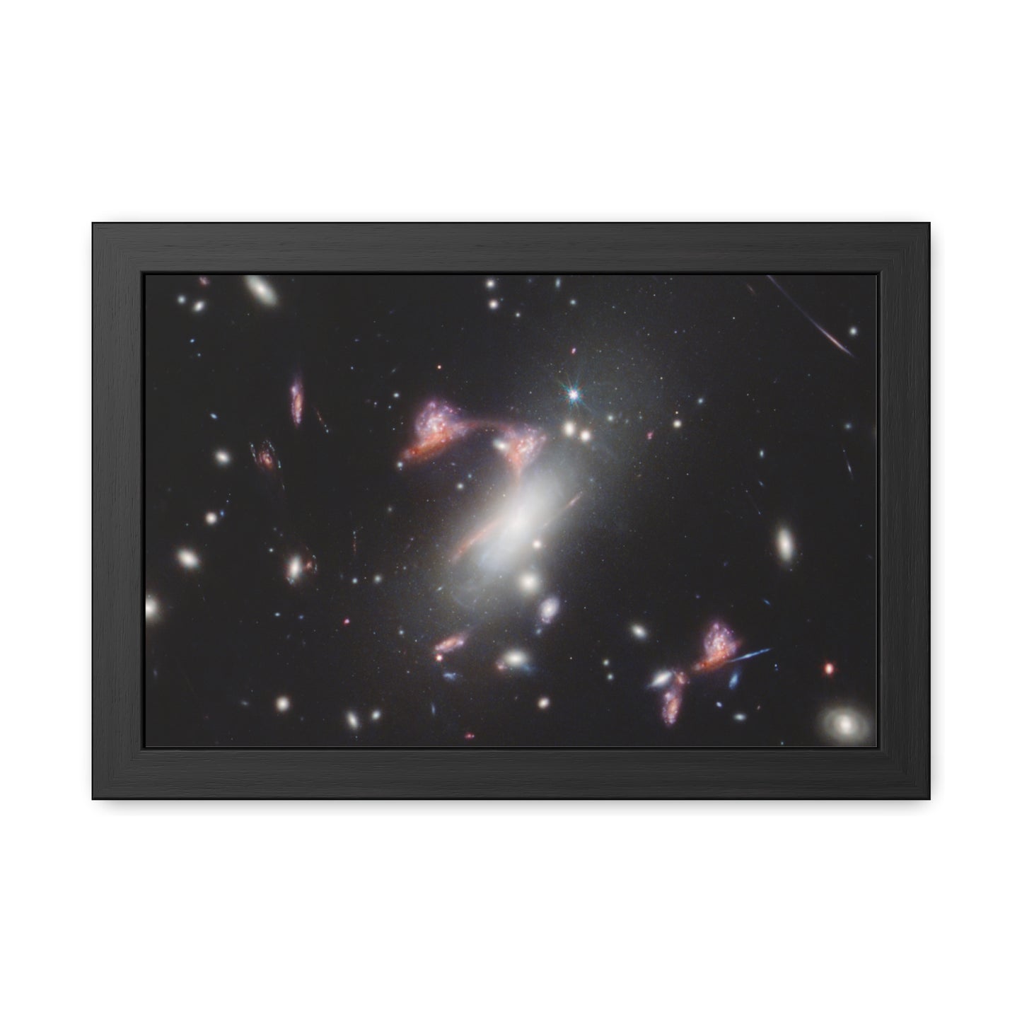 Question Mark Galaxy, Hand Crafted Wooden Framed Poster