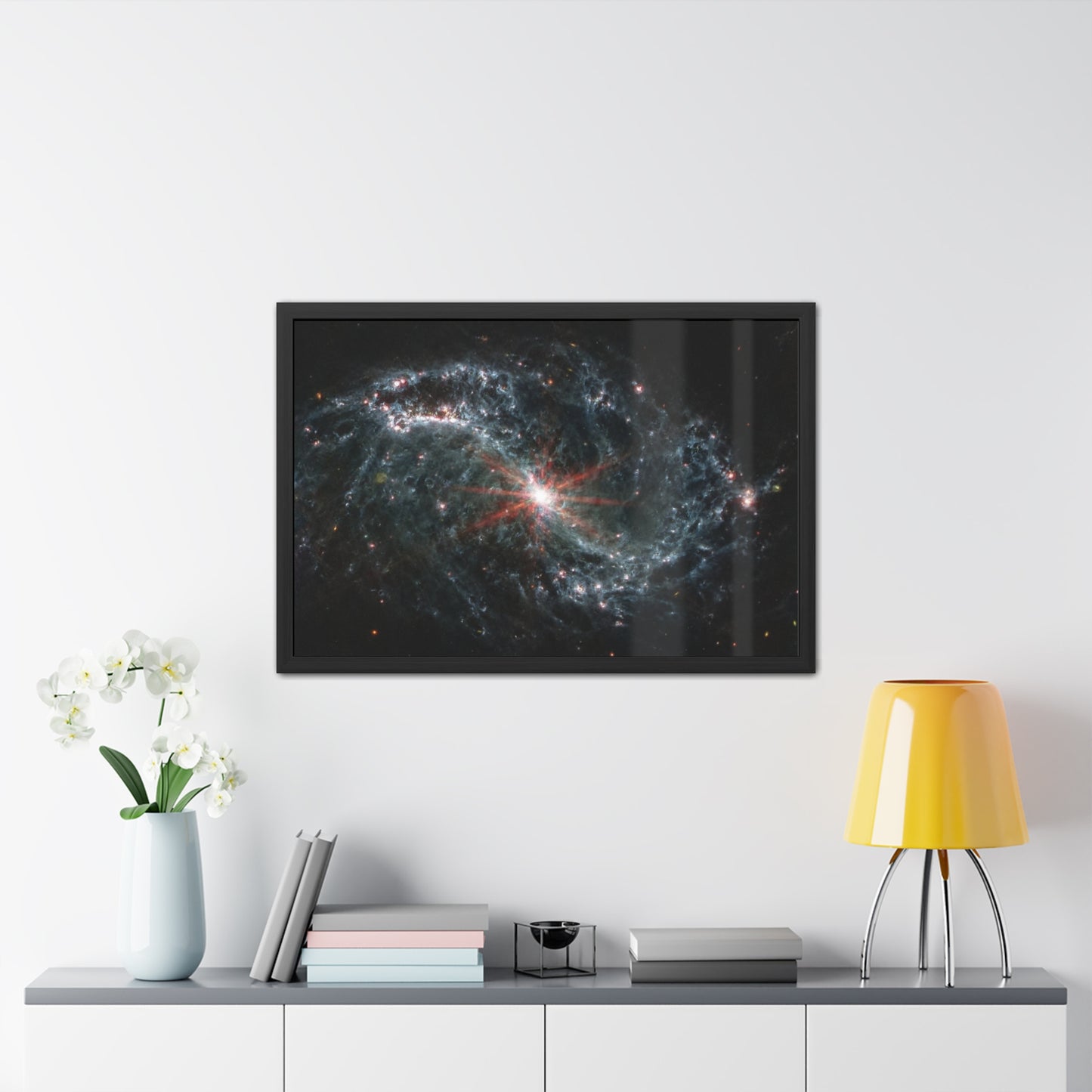 Intricate Networks of Gas and Dust in Nearby Galaxies, Hand Crafted Wooden Framed Poster