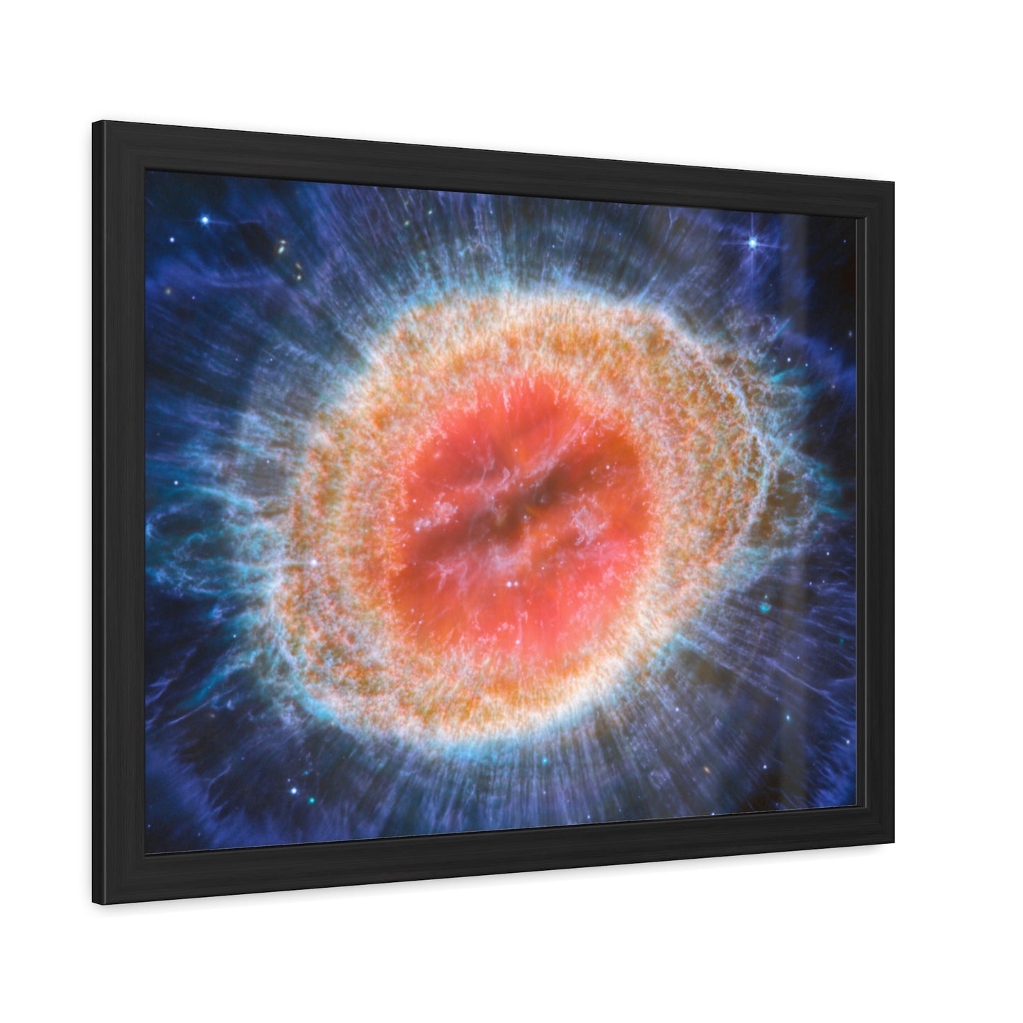 Ring Nebula (MIRI image), Hand Crafted Wooden Framed Poster