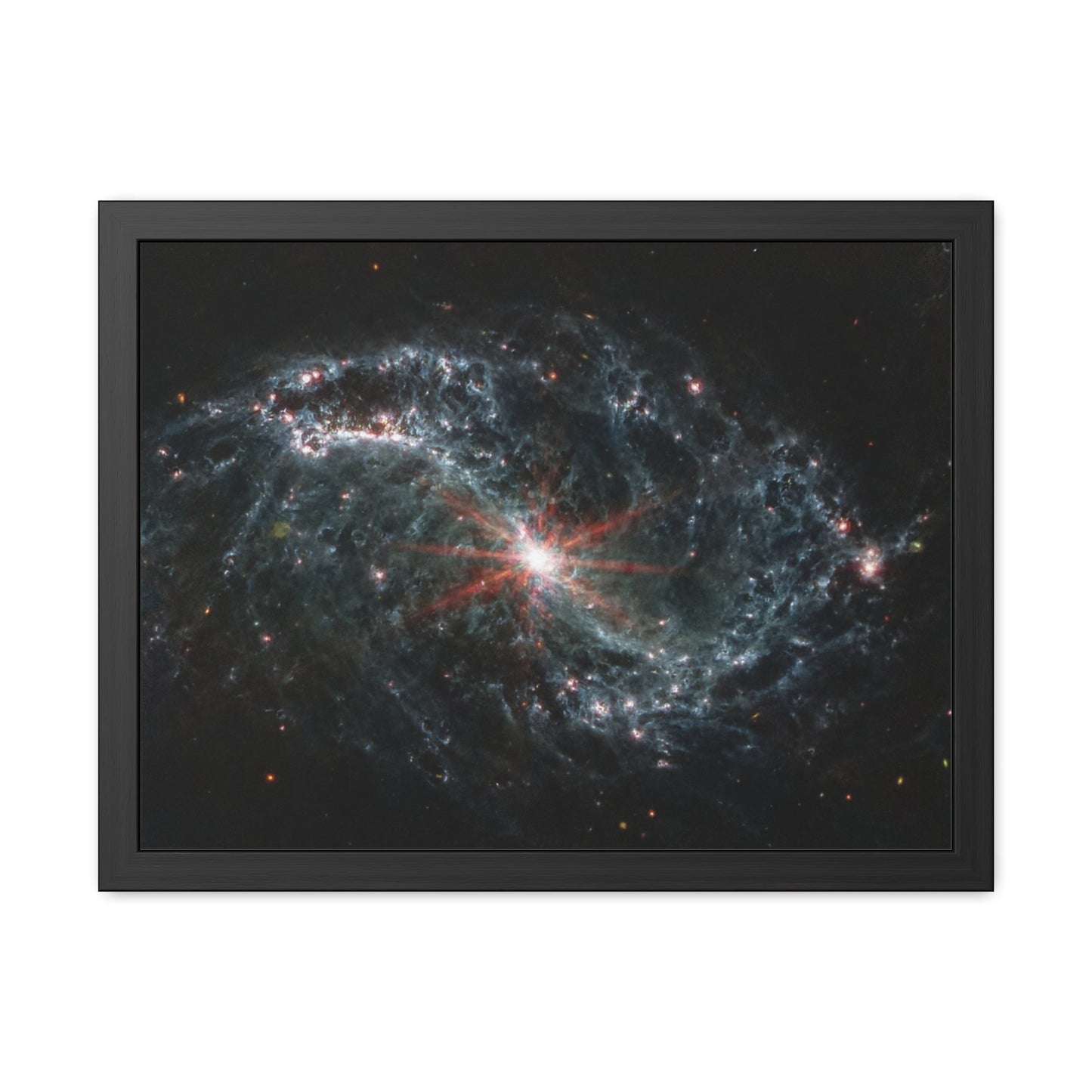 Intricate Networks of Gas and Dust in Nearby Galaxies, Hand Crafted Wooden Framed Poster