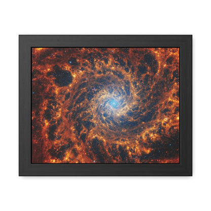 Spiral Galaxy NGC 628, Hand Crafted Wooden Framed Poster