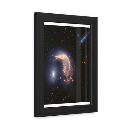 Interacting Galaxies Arp 142, Hand Crafted Wooden Framed Poster