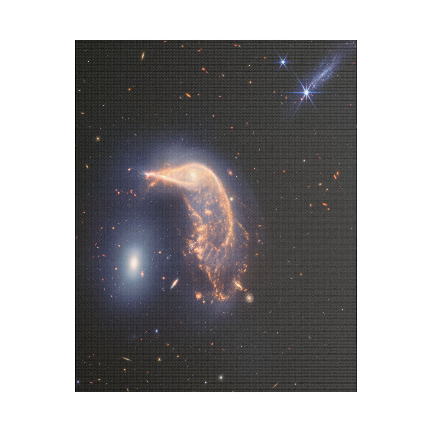 Interacting Galaxies Arp 142, Satin Canvas, Stretched