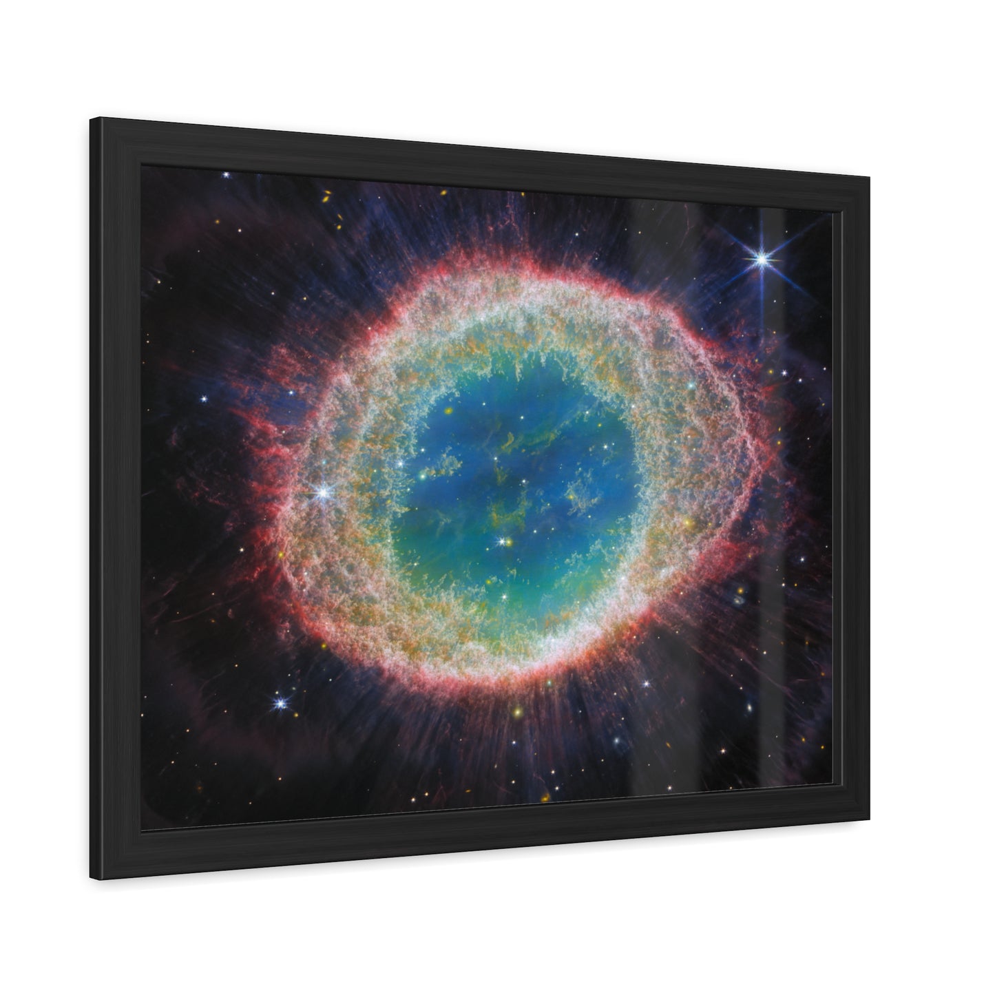 Ring Nebula, Hand Crafted Wooden Framed Poster