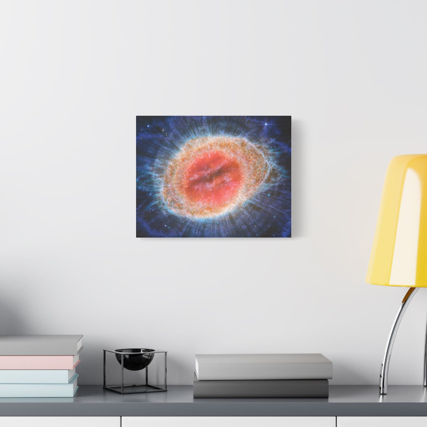 Ring Nebula (MIRI image), Satin Canvas, Stretched