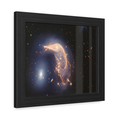 Interacting Galaxies Arp 142, Hand Crafted Wooden Framed Poster