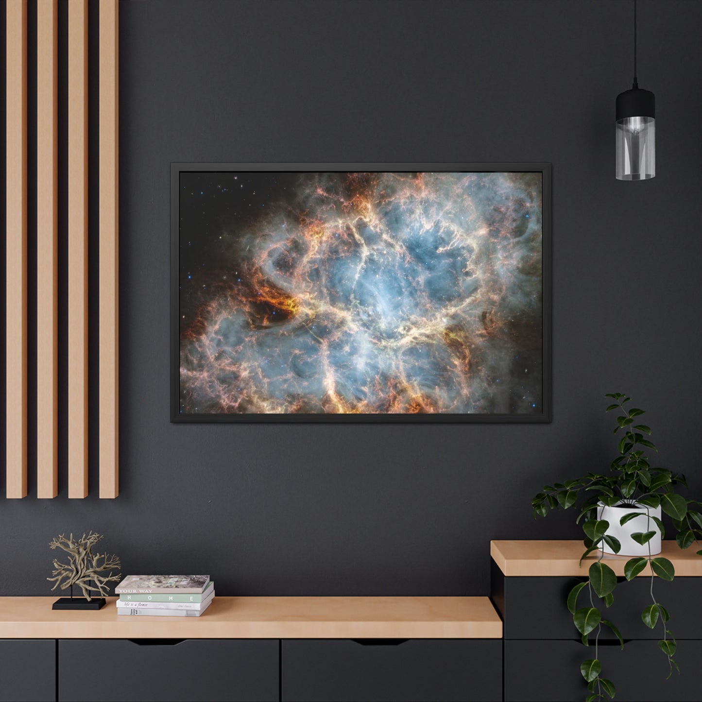 The Crab Nebula, Hand Crafted Wooden Framed Poster