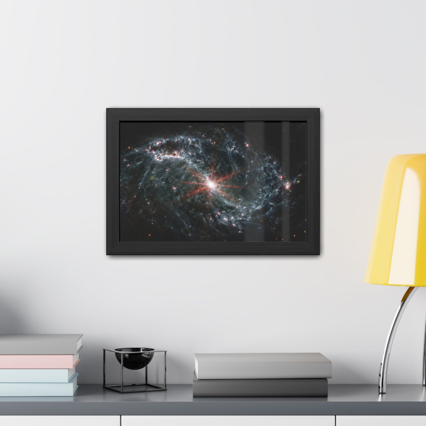 Intricate Networks of Gas and Dust in Nearby Galaxies, Hand Crafted Wooden Framed Poster