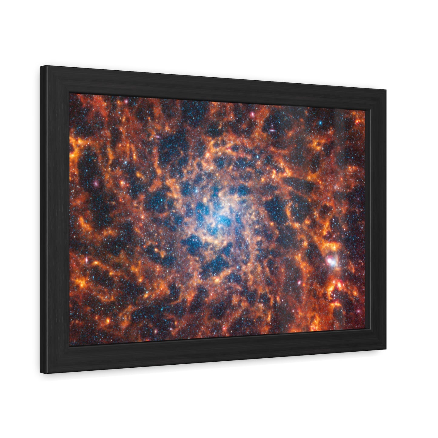 Spiral Galaxy IC 5332, Hand Crafted Wooden Framed Poster