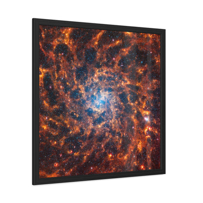 Spiral Galaxy IC 5332, Hand Crafted Wooden Framed Poster