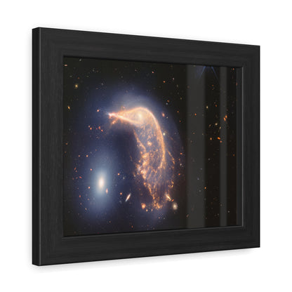 Interacting Galaxies Arp 142, Hand Crafted Wooden Framed Poster