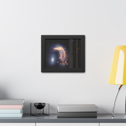 Interacting Galaxies Arp 142, Hand Crafted Wooden Framed Poster