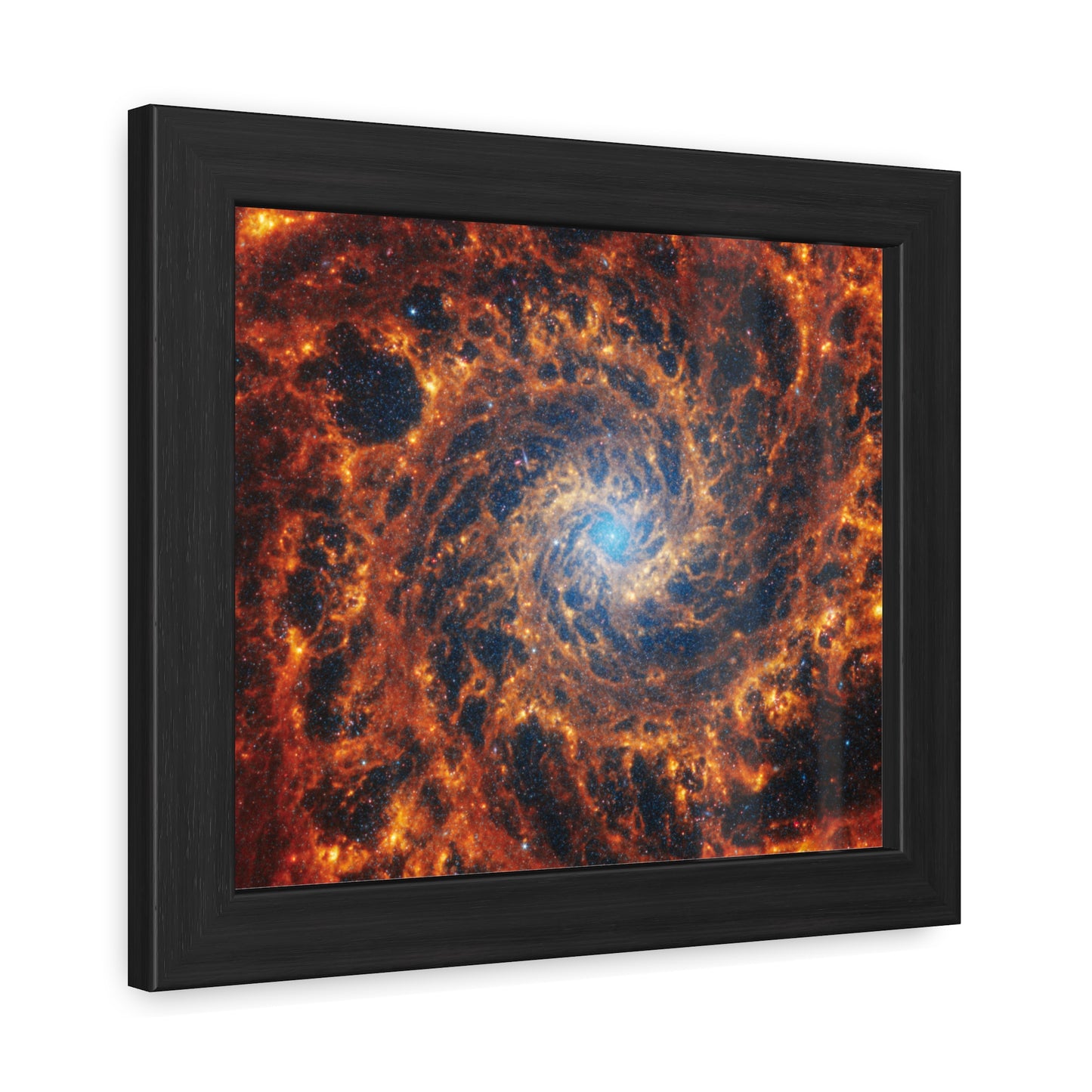 Spiral Galaxy NGC 628, Hand Crafted Wooden Framed Poster