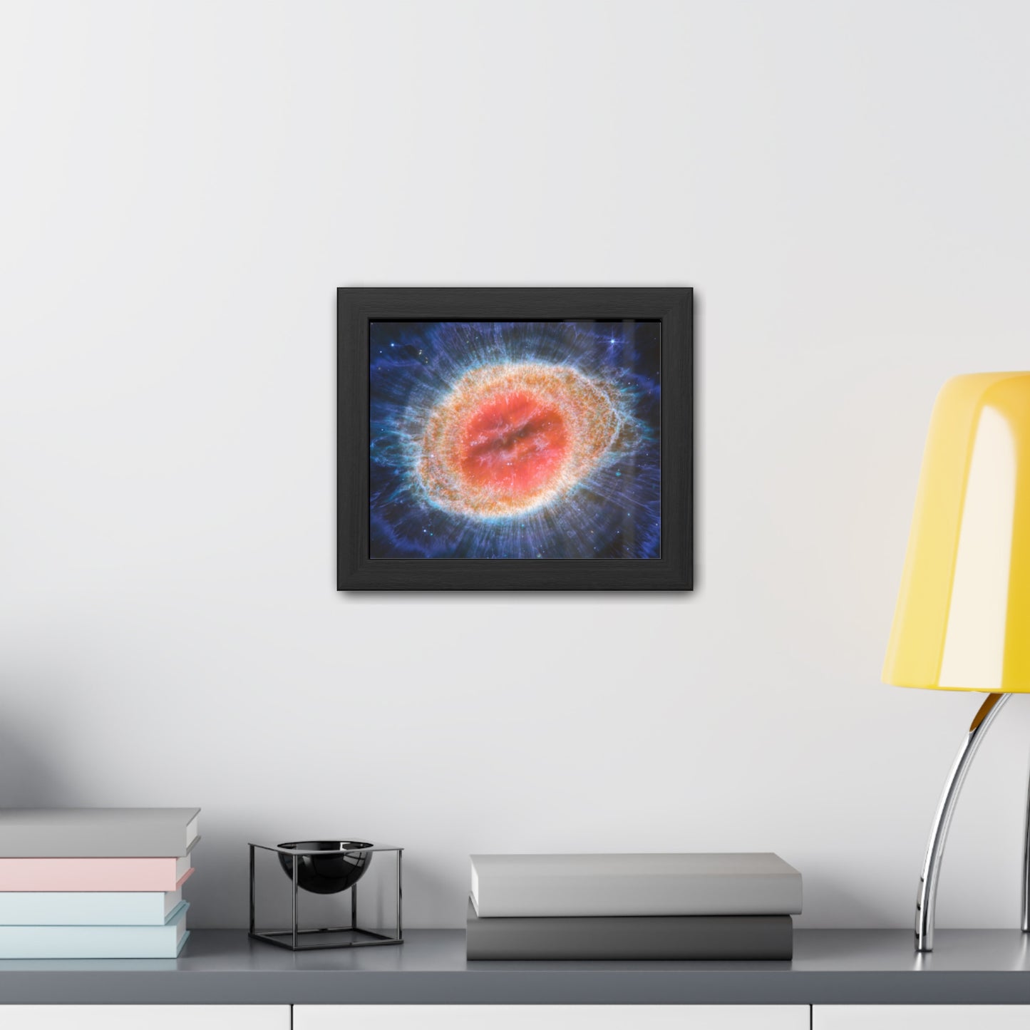 Ring Nebula (MIRI image), Hand Crafted Wooden Framed Poster