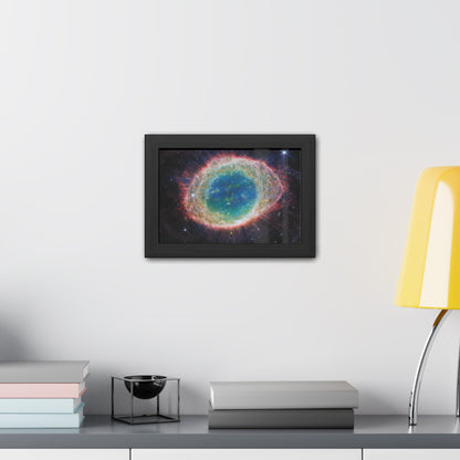 Ring Nebula, Hand Crafted Wooden Framed Poster