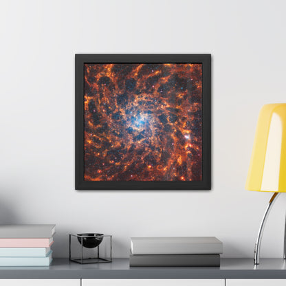 Spiral Galaxy IC 5332, Hand Crafted Wooden Framed Poster