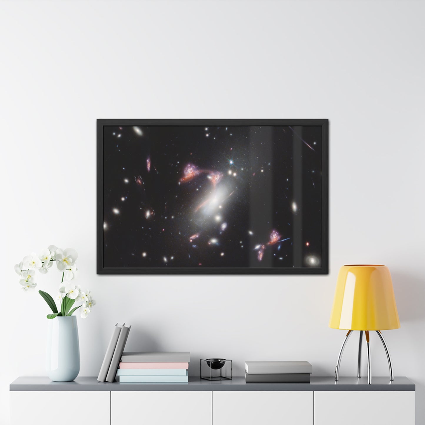 Question Mark Galaxy, Hand Crafted Wooden Framed Poster