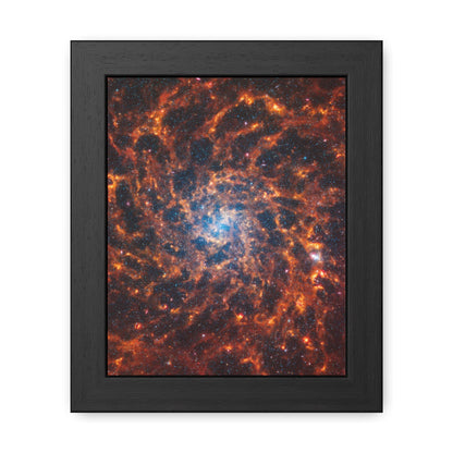 Spiral Galaxy IC 5332, Hand Crafted Wooden Framed Poster