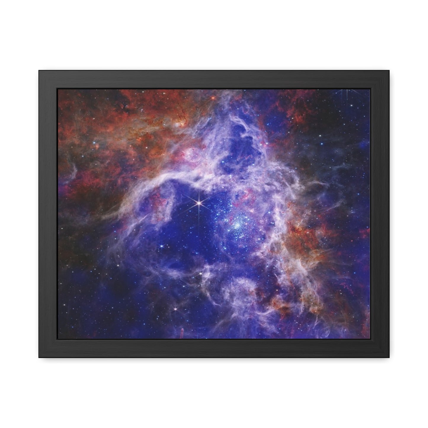 The Tarantula Nebula, Hand Crafter Wooden Framed Poster