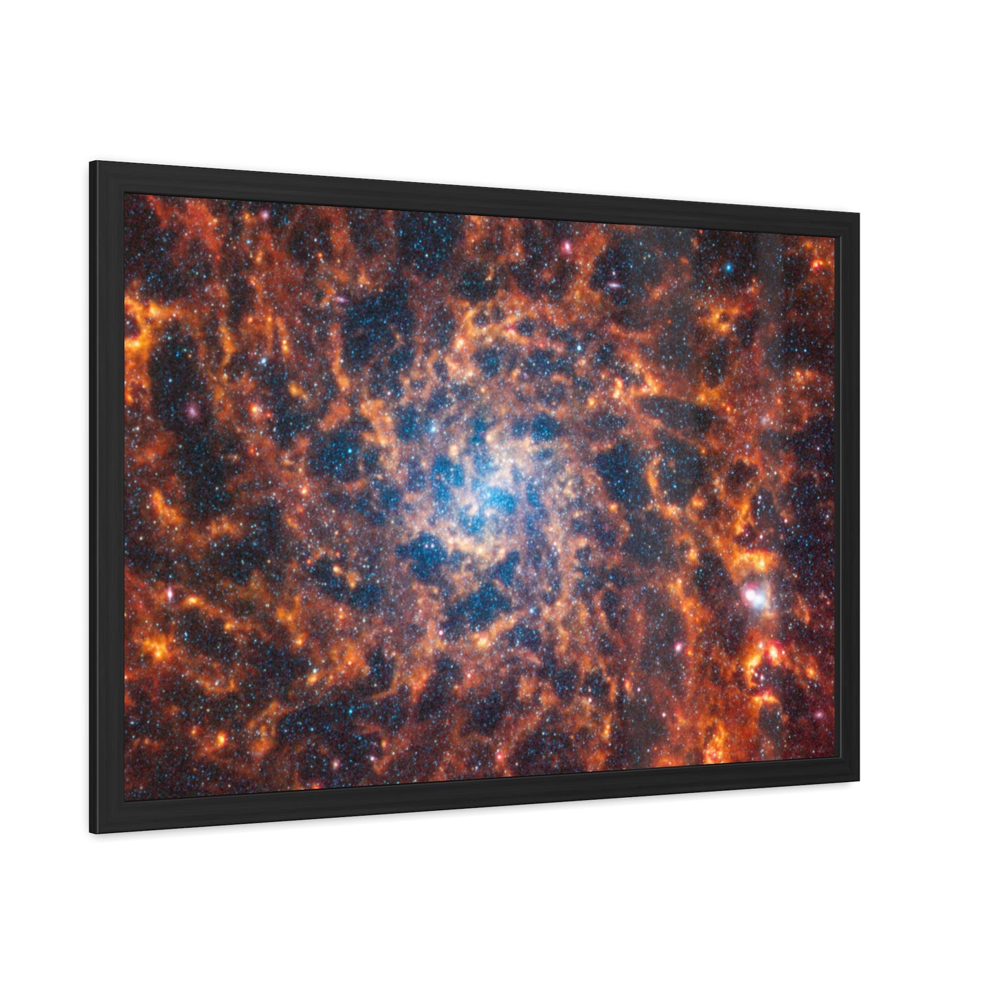 Spiral Galaxy IC 5332, Hand Crafted Wooden Framed Poster