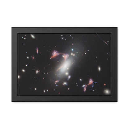 Question Mark Galaxy, Hand Crafted Wooden Framed Poster