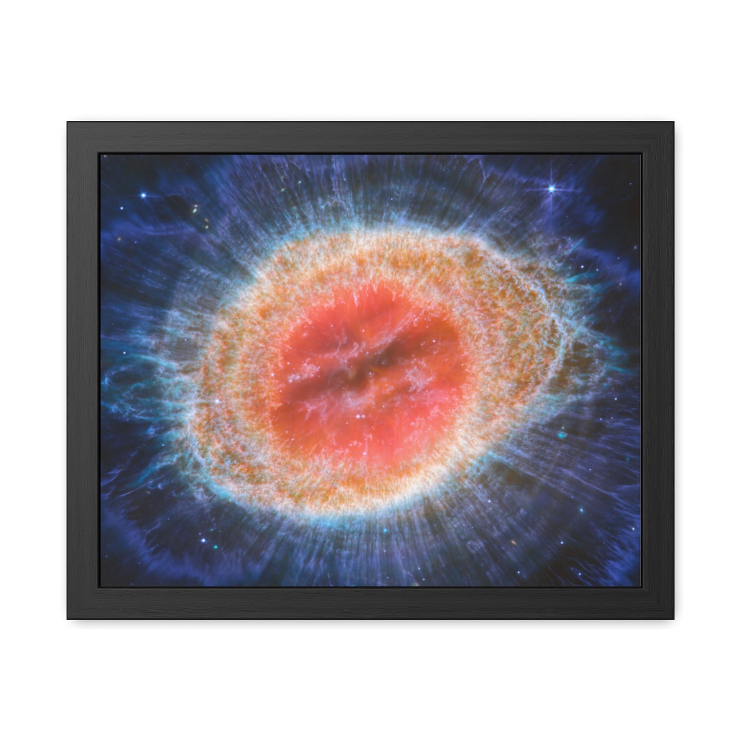 Ring Nebula (MIRI image), Hand Crafted Wooden Framed Poster