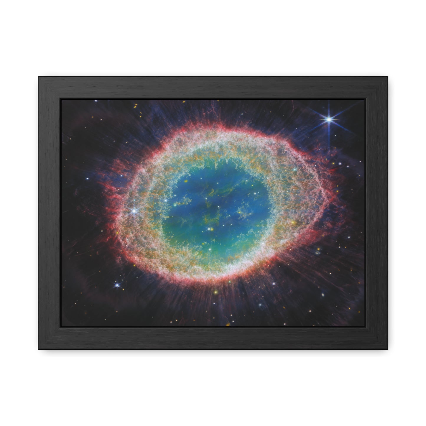 Ring Nebula, Hand Crafted Wooden Framed Poster