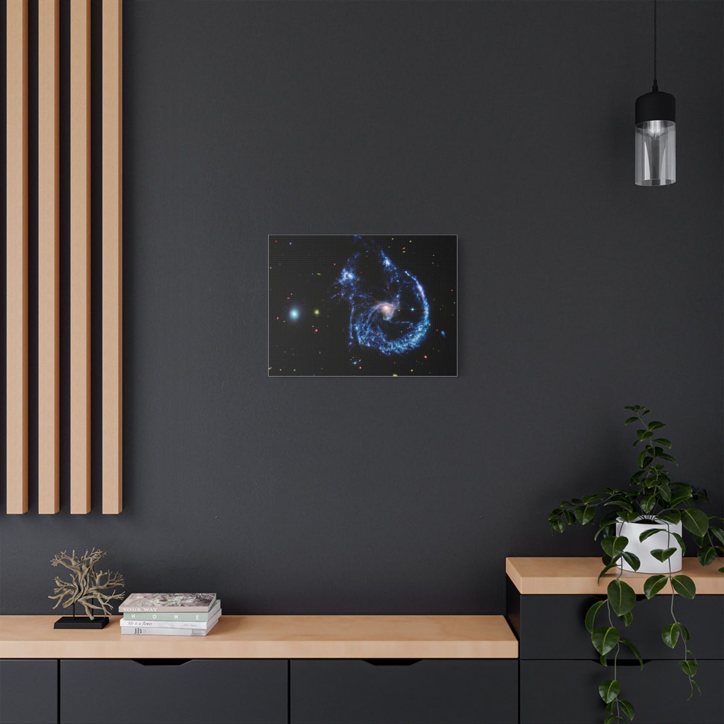 Arp 107 Supermassive Blackhole, Satin Canvas, Stretched