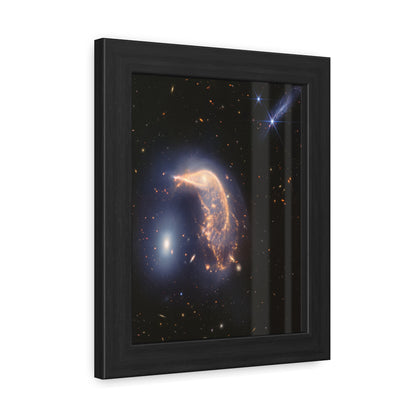 Interacting Galaxies Arp 142, Hand Crafted Wooden Framed Poster