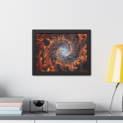 Spiral Galaxy NGC 628, Hand Crafted Wooden Framed Poster