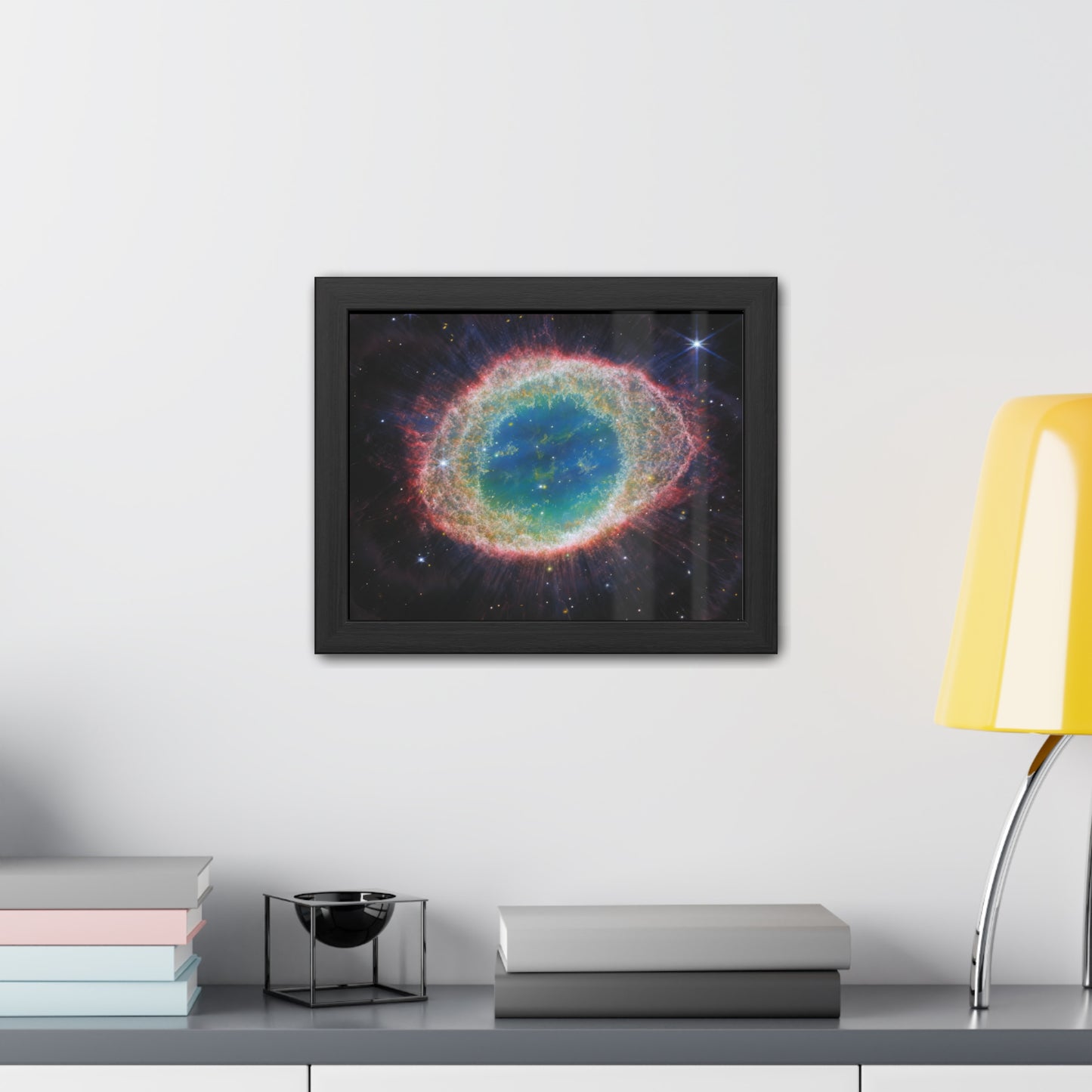 Ring Nebula, Hand Crafted Wooden Framed Poster