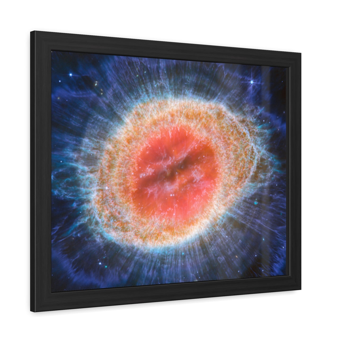 Ring Nebula (MIRI image), Hand Crafted Wooden Framed Poster