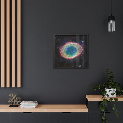 Ring Nebula, Hand Crafted Wooden Framed Poster