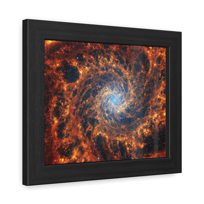 Spiral Galaxy NGC 628, Hand Crafted Wooden Framed Poster