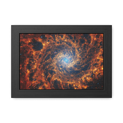 Spiral Galaxy NGC 628, Hand Crafted Wooden Framed Poster