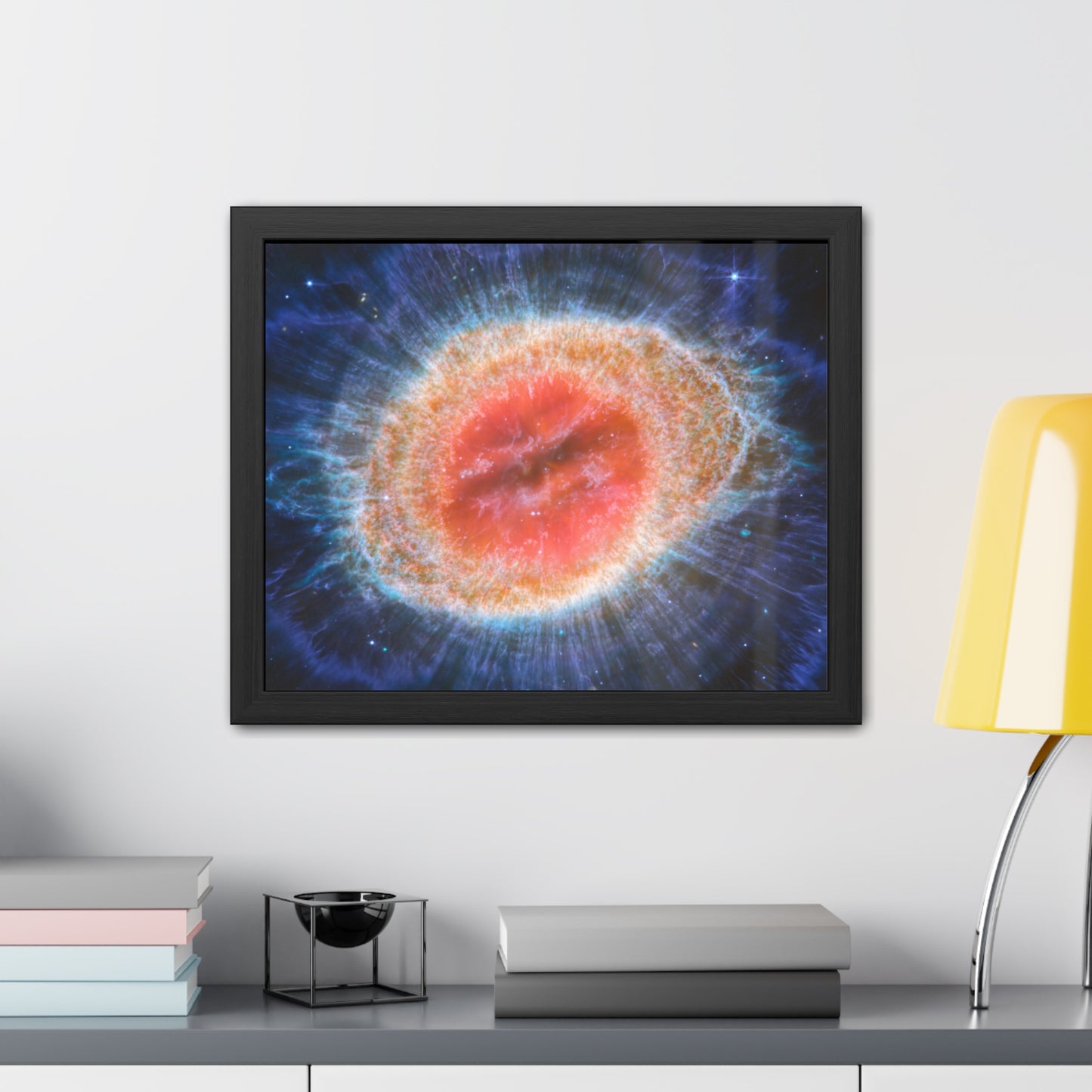 Ring Nebula (MIRI image), Hand Crafted Wooden Framed Poster