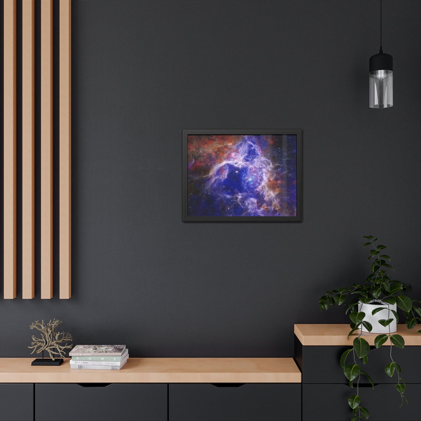 The Tarantula Nebula, Hand Crafter Wooden Framed Poster